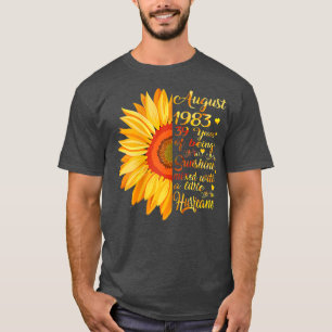 T-shirt Femmes Août Filles 1983 Cadeau Anniversaire 39 Ans