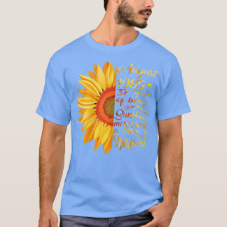 T-shirt Femmes Août Filles 1985 Cadeau Anniversaire 37 Ans