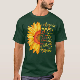 T-shirt Femmes Août Filles 1995 Cadeau Anniversaire 27 Ans