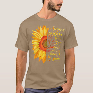 T-shirt Femmes Août Filles 2000 Cadeau Anniversaire 22 ans
