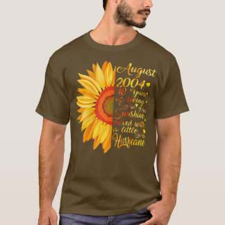T-shirt Femmes Août Filles 2004 Cadeau Anniversaire 18 ans
