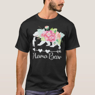 T-shirt Femmes Aquarelle rose Roses Floral Mama Ours et