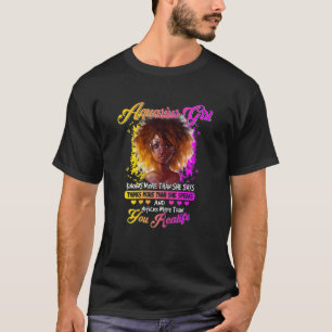 T-shirt Femmes Aquarius Queens Né En Janvier 20 Février
