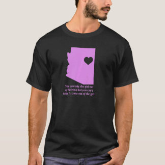 T-shirt Femmes Arizona Girl State Map Heart Pride Cute 1