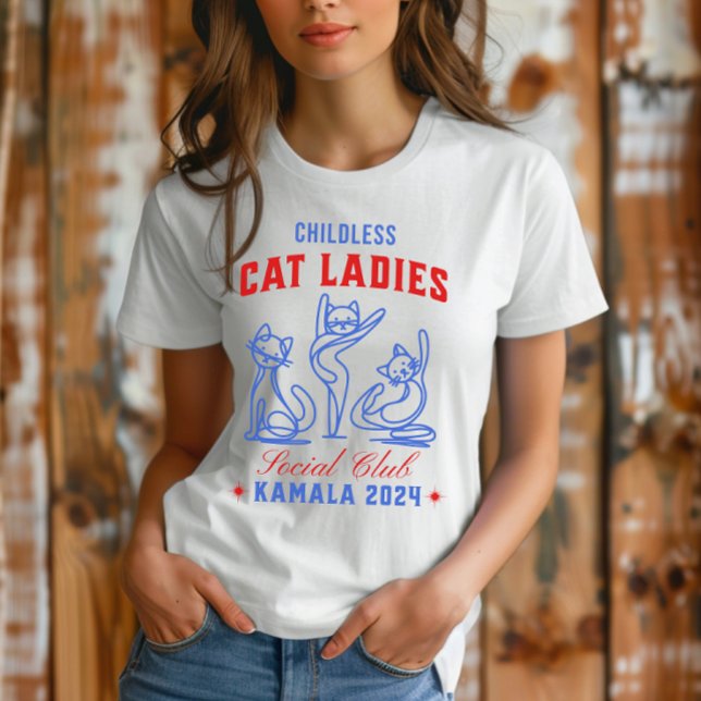 T-shirt Femmes au chat sans enfants pour l'élection de Kam (Créateur téléchargé)