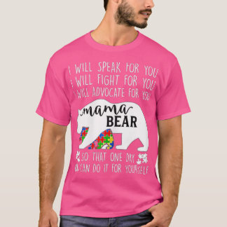 T-shirt Femmes Autisme Mama Ours Je parlerai Avocat de com