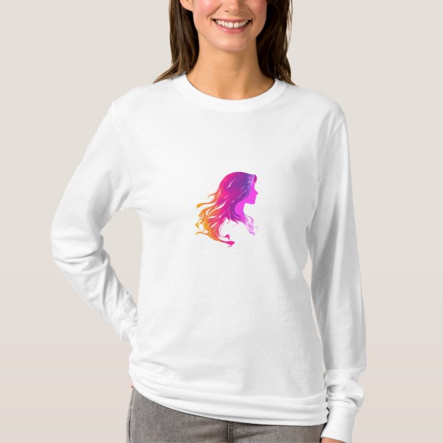 T-shirt Femmes aux cheveux longs (Devant)