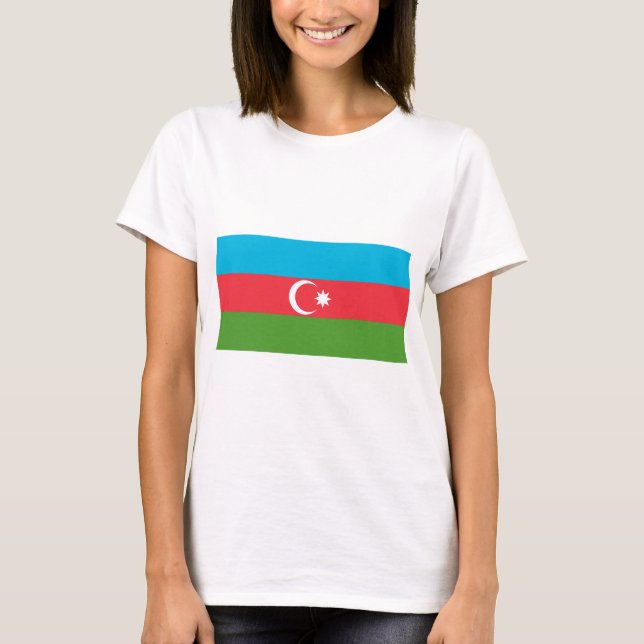 T-shirt femmes avec drapeau d'Azerbaïdjan (Devant)
