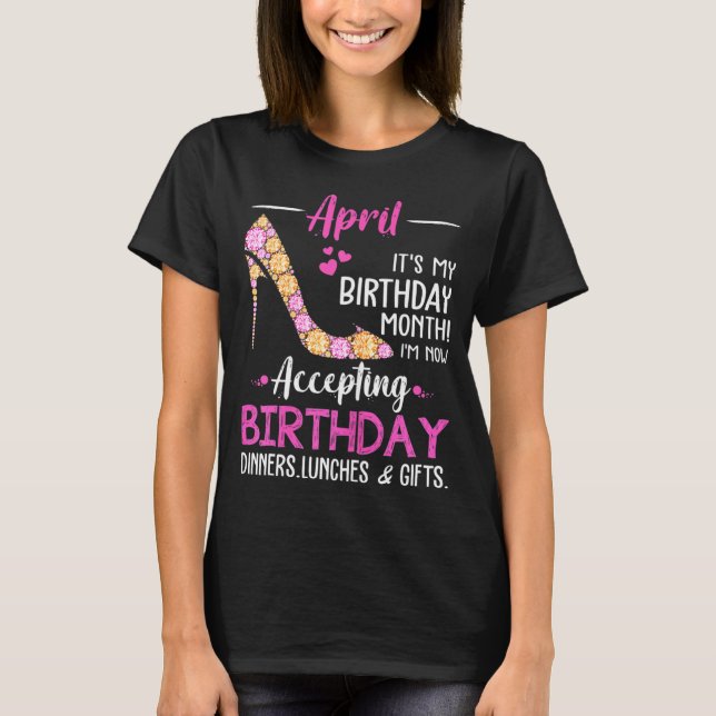 T-shirt Femmes Avril C'est mon anniversaire Mois (Devant)