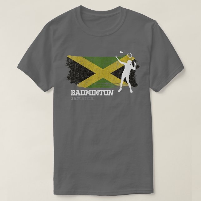 T-shirt Femmes Badminton de Badminton Jamaïque Joueur de j (Design devant)