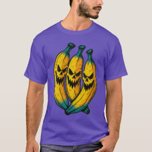 T-shirt Femmes Bananes Sombres Fruit Tropical Été Hallowee