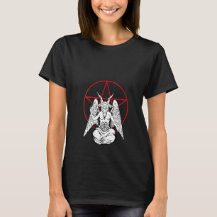 T-shirt Femmes Baphomet prier démon Satanique Lucifer Bee