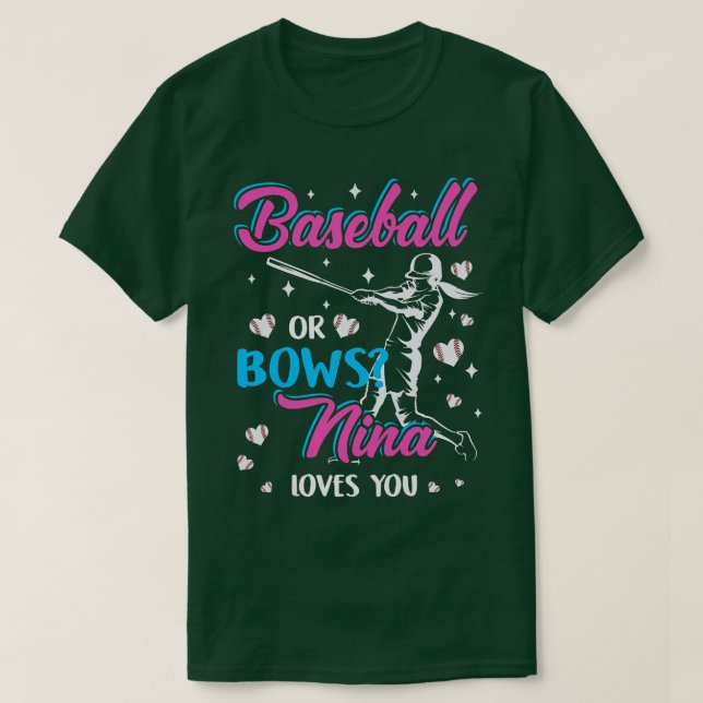 T-shirt Femmes Baseball Ou Bows Nina Vous Aime Genre Réve (Design devant)
