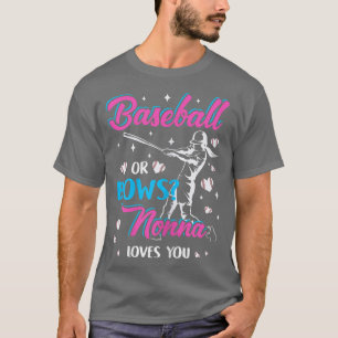 T-shirt Femmes Baseball Ou Bows Nonna Vous Aime Genre Rev