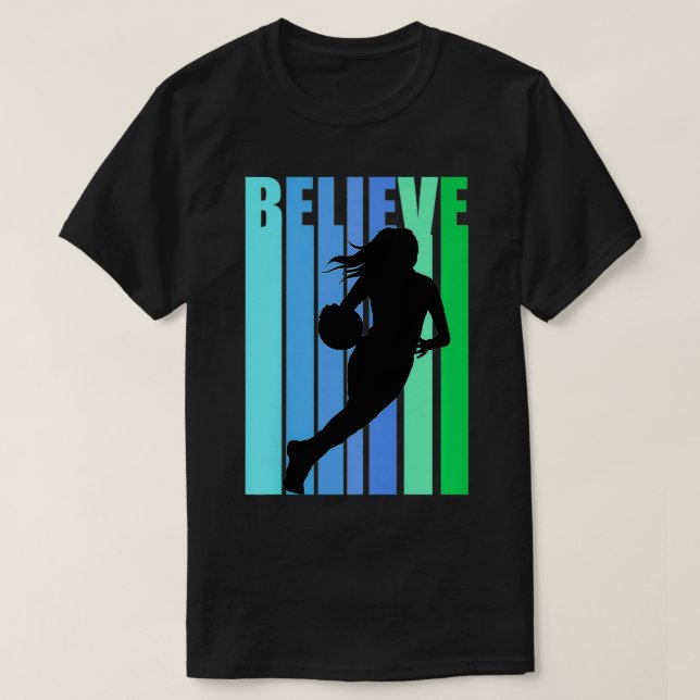 T-shirt Femmes Basket-ball de basket-ball croit l'inspecte (Design devant)