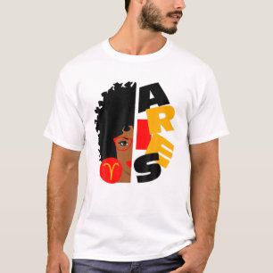 T-shirt FEMMES Bélier Fille Afrique Fille Signes Zodiac Bi