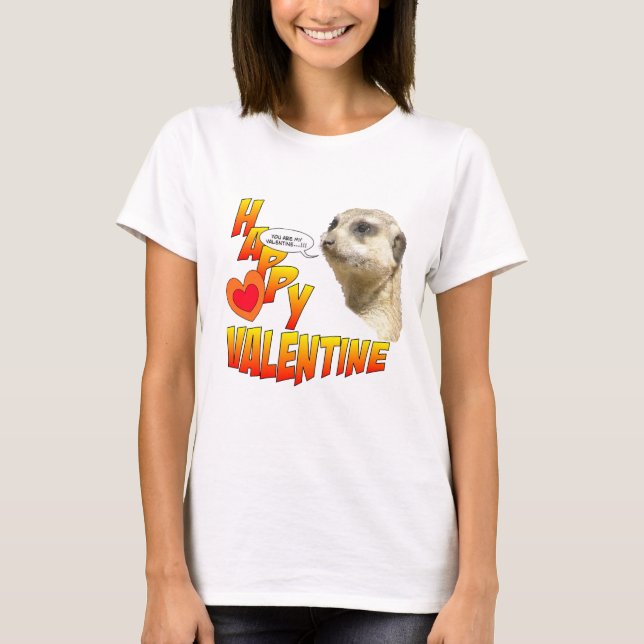 T-shirt femmes Bella de Valentines Meerkat (Devant)