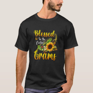 T-shirt Femmes Béni D'Être Appelé Grams Sunflower Mère