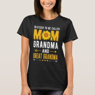 T-shirt Femmes Béni D'Être Appelé Maman Grand Grand-Grand-