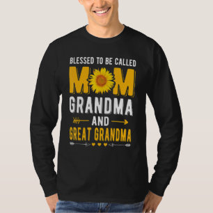 T-shirt Femmes Béni D'Être Appelé Maman Grand Grand-Grand-