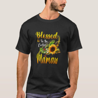 T-shirt Femmes Béni D'Être Appelé Mamaw Sunflower Mère