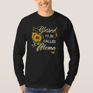 T-shirt Femmes Béni D'Être Appelé Mema Tournesol Mère