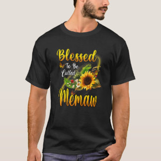 T-shirt Femmes Béni D'Être Appelé Mémaw Tournesol Mère