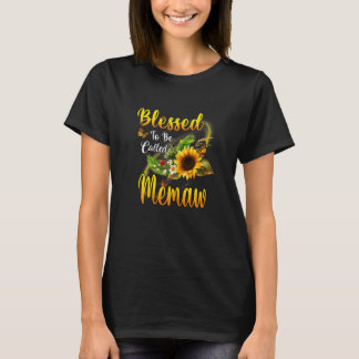 T-shirt Femmes Béni D'Être Appelé Mémaw Tournesol Mère