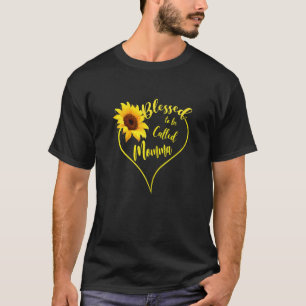 T-shirt Femmes Béni D'Être Appelé Momma Tournesol Momma