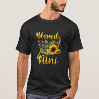 T-shirt Femmes Béni D'Être Appelé Nini Tournesol Mères