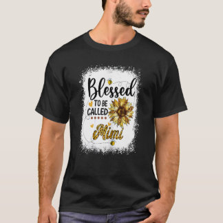 T-shirt Femmes Béni D'Être Appelée Mimi Mère Tournesol