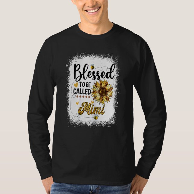 T-shirt Femmes Béni D'Être Appelée Mimi Mère Tournesol (Devant)