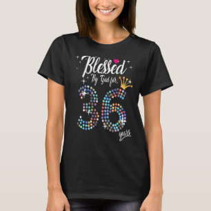 T-shirt Femmes bénis par Dieu pendant 36 ans 36e anniversa
