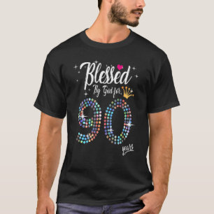T-shirt Femmes bénis par Dieu pendant 90 ans 90e anniversa