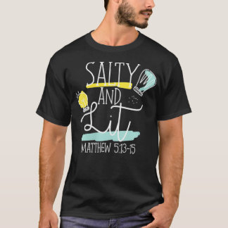 T-shirt Femmes Bible Chrétienne Verse Salty Et Lit Matthew