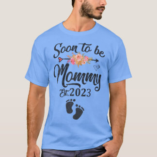 T-shirt Femmes bientôt être maman 2023 Jour des mères Prem