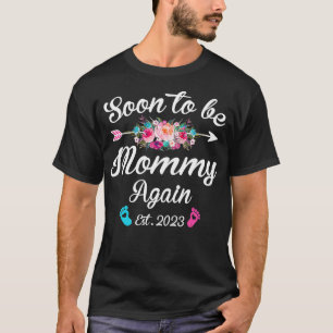 T-shirt Femmes Bientôt Être Maman À Nouveau 2023 Promu À M