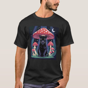 T-shirt Femmes Black Panther Cottagcore Chapeau Champignon