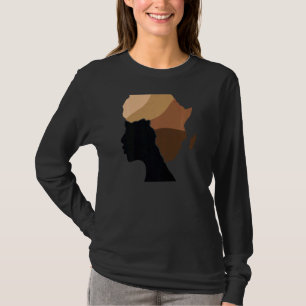 T-shirt Femmes Black Woman Afrique Carte Hair Melanin Blm 