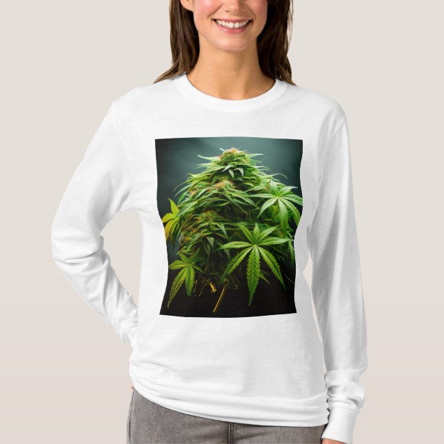 T-shirt Femmes Blanc long T_shIRT (Devant)