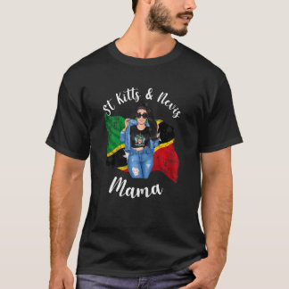 T-shirt Femmes Blanc Saint-Kitts-et-Nevis Maman Mère Expat
