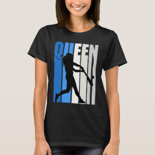 T-shirt FEMMES Bleu Joli baseball Queen Anniversaire Color