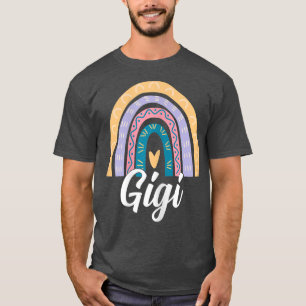 T-shirt Femmes Boho Rainbow Gigi Fun Mothers Day Best Gigi