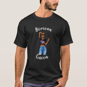 T-shirt Femmes Boricua Queen Porto Rico Diva Fière Rican