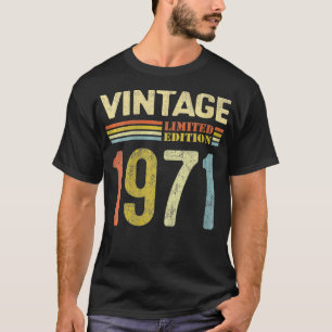 T-shirt Femmes Cadeaux de 50 ans Vintage 1971 Limited Modi