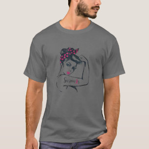 T-shirt Femmes Cancer du sein Guerrier Survivant Sensibili