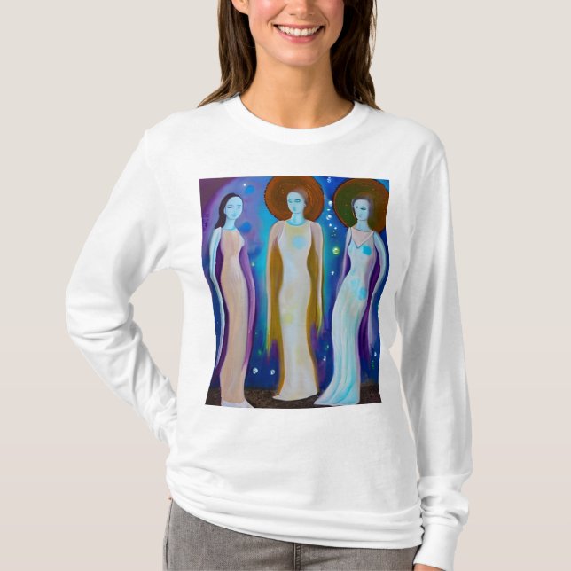 T-shirt Femmes célestes œuvre d'art abstraite (Devant)
