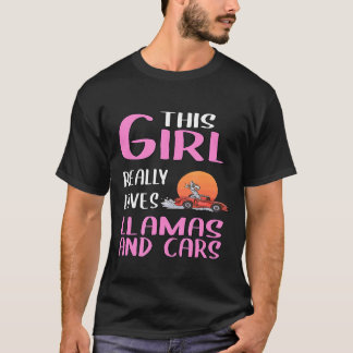 T-shirt Femmes Cette Fille Aime Vraiment Les Lamas Et Les