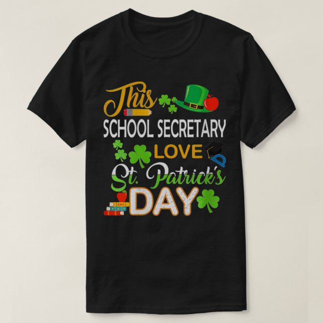 T-shirt Femmes Cette secrétaire d'école Love St Patrick's  (Design devant)