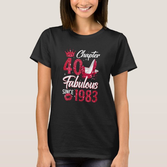 T-shirt Femmes Chapitre 40 Fabuleux depuis 1983 40e annive (Devant)